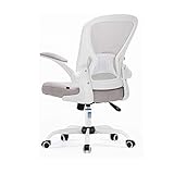 HUFFGOUT Haushaltsbürostuhl Computer Schreibtischstuhl Gaming - Mid Back Kissen Lendenunterstützung mit Rädern Komfortables Maschensitz Einstellbares Schwenkrollen (Color : Grey)