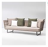SHANGMAOYO Schlafsofa Rattan Rattan Sofa Hof Möbel Balkon Outdoor Rattan Stuhl Doppel Sofa Kombination (Color : 1 pc)