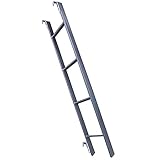 WYBB Bettleiter Silberne Metall-Doppelbettleiter, Leichte Stabile RV-Hochbettleitern mit Haken und Beschlag, Töchterbett Midischläfer 4 Stufen Bettleiter, 33cm Breit (Size : 130CM/51.2INCH)