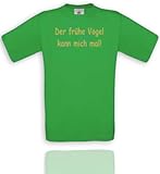 Comedy Shirts Der Frühe Vogel kann Mich mal. Herren T-Shirt Gr. XXL - Gruen/G