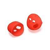 WRRPS Ohrpolster 5pair Silikonohrhörer Abdeckung Candy Color Headset Schutzhülle Ersatz Ohrpolster Fall for Samsung Galaxy Buds Live Ohrpolster ersetzen (Color : Red)