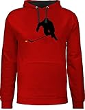 Shirtracer Eishockey Trikot Ersatz - Eishockey Sprint - M - Rot/Schwarz - Warrior Eishockey Trikot - JH003 - Hoodie zweifarbig und Kapuzenpullover für Herren und D