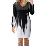 Damen Slim Langarm Minikleid Partykleid Lang Elegant Minikleid Frühling Winter Freizeit Bleistiftkleid Büro Business Freizeit Kleider Knielang