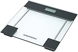 Grundig Digitale Badezimmerwaage - Personenwaage - Gehärtetes Glas - Max. 180 kg - Kilos, Pounds, Stones - Inkl. 2x