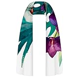 Superweicher, luxuriöser Kaschmir-Griff, Unisex für Damen und Herren, Winterschal, Aquarell, bemalt, Phalaenopsis-Vektor-Material -01