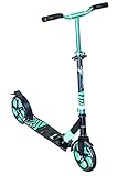 muuwmi Aluminium Scooter Deluxe – Tretroller, 205 mm, ABEC 7, für Kinder und Erwachsene, GS geprüft, höhenverstellbar, türk