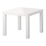 Ikea Lack Beistelltisch, klein, Hochglanz, Weiß, 2 Stück