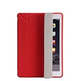 JiuRui-504 kuaijiexiaopu Hüllen Für iPad 2/3/4 9.7 2018/2017 5/6,ultradünne PU-Leder weich Smart Cover für iPad Mini 1/3/3/4/5 7.9' (Farbe : Rot, Größe : Mini 5 2019 7.9inch)