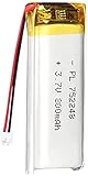 3,7 V 800 mAh 752248 Lipo-Akku Wiederaufladbarer Lithium-Polymer-Ionen-Akku mit JST