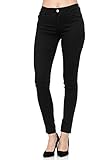 Elara Damen Stretch Hose Push Up Jeans Gummizug Chunkyrayan YA528 Black 40 (L)