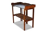 GartenDepot24 Pflanztisch klappbar mit verzinkter Arbeitsplatte braun B90 x T40 x H86