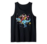 Weihnachtsmann Dinosaurier Lichterketten Tank Top