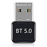 USB Bluetooth 5.0 Adapter für PC, Mini Bluetooth Dongle Transmitter und Empfänger Unterstützt Windows 10/8.1/8/7 für Laptop Bluetooth Lautsprecher, Headset, Tastatur, Maus, Plug & Play