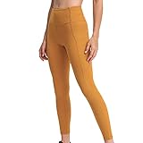 PPPPA Damen Yogahose mit hoher Taille Bauchkontrolle Workout Laufen Stretching Yoga Leggings Yoga Shorts für Taillierte Biker Shorts mit Taschen Taillenmuster Leggings Bauchkontrolle Stretch Yog