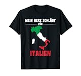 Italien Flagge Mein Herz schlägt für Italien T-S