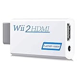 APKLVSR Wii Hdmi Adapter Konsolen Adapter, Wii zu HDMI 720P/1080P mit 3.5mm HD Audioausgang für Wii Fernseher Monitor Beamer Display