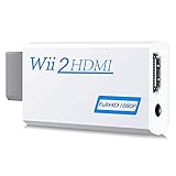 APKLVSR Wii Hdmi Adapter Konsolen Adapter, Wii zu HDMI 720P/1080P mit 3.5mm HD Audioausgang für Wii Fernseher Monitor Beamer Display