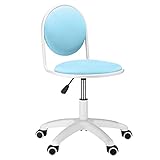 BlueOcean Furniture Kleiner ergonomischer Executive Office Samt Schminktisch Drehbare Schreibtischstühle mit Rückenlehne für Mädchen und Kinder Schreibtisch Studienstuhl für Bett Zuhause B