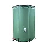 Richolyn 100/200/225L Regenwassertonne Faltbar Regentonne Mit Überlaufschutz Langlebig Regenwasserfass Robust Regenwassertank Mit Wassereinlassgitter Für Garten, Laub