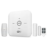 skrskr Tuya Smart WiFi GSM Home Security Alarmanlage PIR Ferngesteuert Kompatibel mit Alexa Google Assistant 100-240V Alarmanlage für Z