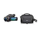 Sony FDR-AX700 4K HDR Ultra-HD-Camcorder (1 Zoll Exmor RS Stacked Sensor, 3,5“ Touch-Display, 4K HDR Aufnahme) schwarz & LCS-U21 Universal-Tasche für Handycam, Alpha und Cyb