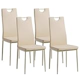 ALBATROS Salerno Esszimmerstühle, 4-er Set, beig