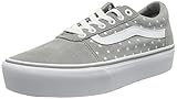 Vans Damen Ward Platform Suede Sneaker, Veloursleder-Punkte Drizzle White, 37 EU