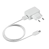 Dericam 5V 1A Micro USB Ladegerät, Android Ladekabel 5Volt 1000mA AC,DC Netzteil zum Laden von Android Smartphones,Tablets und Heimkameras, 1,5m Netzkabel, EU Stecker, Weiß