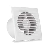 Inline-Lüfter, Hon&Guan Ø150 mm Abluftventilator Ultra-leise mit Effiziente Belüftung, Wand-Ventilator für Küche/Badezimmer/Schlafzimmer/Büro (C-150mm)