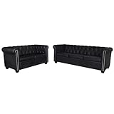 vidaXL Chesterfield Sofa Couch 2-& 3-Sitzer Kunstleder Wohnmöbel Polsterg