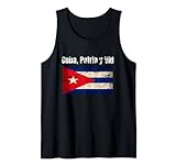 Cuba, Patria y Vida Vintage Kuba Flagge Shirt Retro Grafik Tank Top