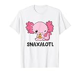Snaxalotl Love Axolotls Süßes Axolotl mit Pizza T-S