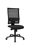 Topstar X-Pander, Sondermodell, ergonomischer Bürostuhl, Schreibtischstuhl, Stoffbezug, schwarz, X500G200