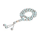 Veloraa Muslimischer Rosenkranz, einzigartiges Muster, das ins Auge fällt, bequemes Handgefühl Premium-Harz-Muslim-Gebetsperlen für Zuhause für den Außenbereich(Blauer See)