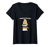 Damen Behold a Meowtain Cat Antidepressant - Cute Kitten Paws T-Shirt mit V