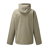 Herren-Kapuzenpullover, leicht, legere Länge, Strickjacke, einfarbig, Wolle, langärmelig, Sweatshirt, wasserabweisend, verstaubar, Pufferjacke, A36_khaki, L