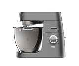 Kenwood Chef XL Titanium KVL8320S Küchenmaschine, 6,7 l Edelstahl Schüssel mit Innenbeleuchtung, Interlock-Sicherheitssystem, 1700 Watt, inkl. 5-Teiligem Patisserie-Set und Glas-Mixaufsatz, Silb