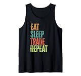 Retro Eat Sleep Trade Repeat Stocks Forex Trader Day Profits Tank Top