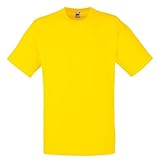 Fruit of the Loom Herren-Kurzarm-T-Shirt Gr. L, gelb