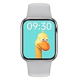 Smartwatches Für Männer Frauen 1,57' Touchscreen Fitness Tracker Bluetooth Anruf Blutsauerstoff wasserdichte Smartwatch Für Android-Handys (Color : Silver)