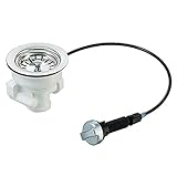 Siebkorb-Excenterventil (3,5 Zoll) mit Drehbetätigung - Ablauf nach unten mit Anschluss (1 Zoll) - für Üb