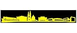 Samunshi® Aufkleber Braunschweig Skyline Autoaufkleber in 7 Größen und 25 Farben (15x3cm gelb)