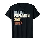 Herren 25. Hochzeitstag Spruch Silberhochzeit Bester Ehemann T-S