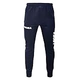 Legea Herren Pant Relax Bogotà Hose Fußball Fitness Training Sport Blau (L)