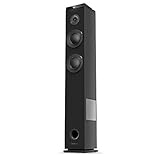 Energy Sistem Tower EU Turm mit Bluetooth True Wireless (65 W, Bluetooth 5.0, True Wireless Stereo, USB/MicroSD MP3 Player, Audio-In) Schw
