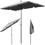 MT MALATEC Sonnenschirm für den Balkon Garten 130x200 cm rechteckiger Balkonschirm 12113