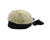 Lantra Besa Damen Herren Strinband Perücke Mütze Lustige Hip Hop Kappe mit Haare für Weihnachten Fasching Karneval Halloween Kostüme Cosplay Party EINWEG - B