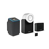 ekey uno Fingerprint schwarz mit Funk inkl. Nuki Combo 2.0 (Smart Lock + Bridge) - Netzversorgtes Nachrüst-Set für alle gängigen Tü