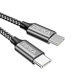 USB C auf USB C Kabel [0.5M] 60W 5A PD QC 4.0 USB C Kabel Nylon-Schnellladekabel für Samsung S21 Ultra,S20,Note 20,A72,Z Fold 3,Huawei Mate 40 Pro+,P50,nova 8,Y9a,MateBook,Xiaomi 11T, OnePlus 9
