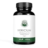 Hericium Extrakt (180 Kapseln á 650mg) - 30% Polysaccharide + 5% Beta Glucan - deutsche Herstellung - 100% Vegan & Ohne Zusätze - Vorrat für 3 M